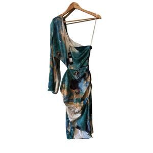Fashion Novs Gossip Girl Midi Dress NWT. 1x One Shoulder